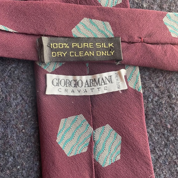 Giorgio Armani Neck Tie - Maroon - Picture 2 of 4